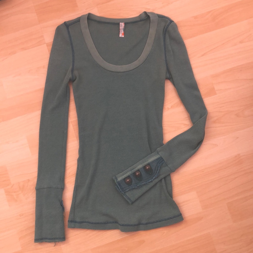 Free People henley with button details
